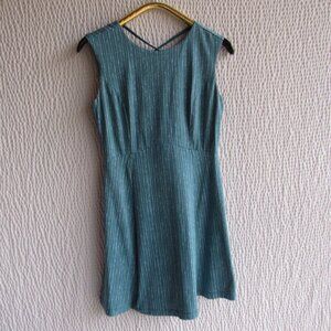 Title Nine Diamalete Steadfast Sleeveless Dress Blue Green Strappy Back Small